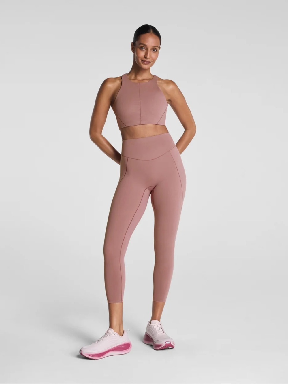 SPANX 7/8 Leggings Small Rose Pink
